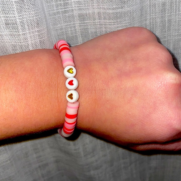 Other - Cute red white and pink with harts